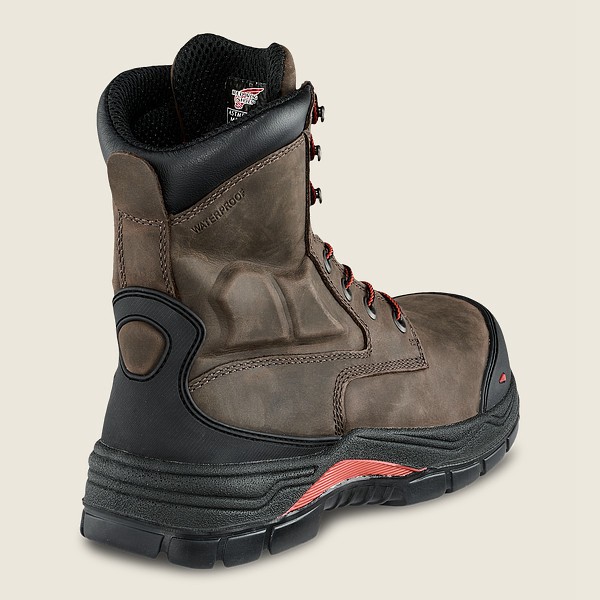 Red Wing Safety Bot Erkek - King Toe® Adc - 8-Inch Waterproof Csa Metguard Toe - Koyu Gri - 95ARMBTS